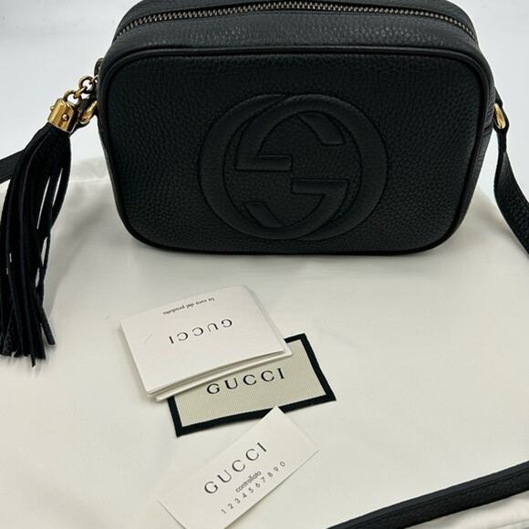 Women's Gucci Soho disco bag pebble calf leather made in Italy - Picture 1 of 15